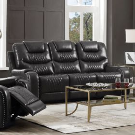 ACME Braylon Sofa (Motion), Magnetite PU 55410