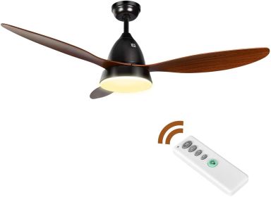 ANKEE Ceiling Fans, 52'' Ceiling Fan with LED Frosted Light and Remote Control, Brushed Nickel Finish Blades for Living Room Kitchen Bedroom Dining Ro