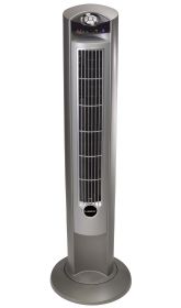 42" Wind Curve Tower Fan with Ionizer and Remote, 2551, Silver