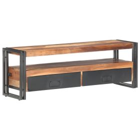 TV Cabinet 47.2"x11.8"x15.7" Solid Wood with Sheesham Finish