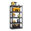 5-Tier Adjustable Metal Shelving Unit, Heavy Duty Shelving Utility Rack for garage Basement Kitchen Pantry Closet 31.5"W x 15.7"D x 63"H