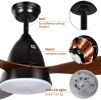 ANKEE Ceiling Fans, 52'' Ceiling Fan with LED Frosted Light and Remote Control, Brushed Nickel Finish Blades for Living Room Kitchen Bedroom Dining Ro