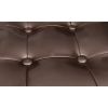 Tub Chair with Footstool Brown Faux Leather