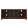 Universal Wooden TV Stand for TVs up to 60 Inch with 6 Open Shelves