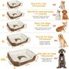 Pet Dog Bed Soft Warm Fleece Puppy Cat Bed Dog Cozy Nest Sofa Bed Cushion Mat XXL Size