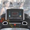 Electric Motorized Treadmill with Audio Speakers; Max. 10 MPH and Incline for Home Gym