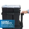 Stack System, Mobile Toolbox for Storage and Organization, 3 Piece Resin Plastic Modular Toolbox System