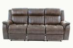 Contemporary Power Motion Sofa 1pc Couch Living Room Furniture Dark Coffee Breathable Leatherette