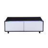 Modern Smart Coffee Table with Built-in Fridge, Bluetooth Speaker, Wireless Charging Module, Touch Control Panel, Power Socket, USB Interface, Outlet