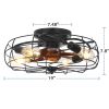 6-Speed Remote Control Ceiling Fan with Reversible Blades and Quiet Operation - Stylish, High-Quality Black Paint Finish - Suitable for Any Room