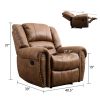 Recliner Chair Classic and Traditional Luxurious Brass Rivets Decoration Manual Chair Reclining