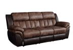 ACME Jaylen Sofa (Motion), Toffee & Espresso Polished Microfiber 55425