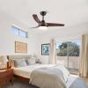 42 in.Modern Farmhouse Ceiling Fan with Light and Remote Control