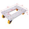 Movers Dolly Heavy Duty Furniture Dolly Trolley Cart 18''x12'' Aluminum Frame with 3'' TPU Professional Casters with Brake Option