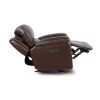 Timo Top Grain Leather Power Recliner | Glider Recliner Chair | Adjustable Headrest | Cross Stitching