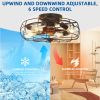 6-Speed Remote Control Ceiling Fan with Reversible Blades and Quiet Operation - Stylish, High-Quality Black Paint Finish - Suitable for Any Room