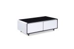 Modern Smart Coffee Table with Built-in Fridge, Bluetooth Speaker, Wireless Charging Module, Touch Control Panel, Power Socket, USB Interface, Outlet