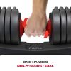 Smart Bell, Quick Select Adjustable Dumbbell, 5-52.5 lbs., Black, Single