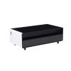 Modern Smart Coffee Table with Built-in Fridge, Bluetooth Speaker, Wireless Charging Module, Touch Control Panel, Power Socket, USB Interface, Outlet