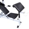 Weight Bench with Weight Rack; Barbell and Dumbbell Set 264.6 lb