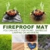 1pc Outdoor Camping Fireproof Mat; Silver Barbecue Stove Mat; High Temperature Resistant Fiberglass Protective Picnic Mat; For Grass Cement Wooden Boa