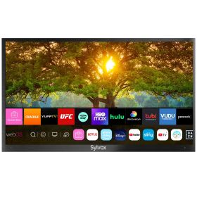 Sylvox 43 inch Outdoor TV; 700 Nits 4K QLED Smart TV for Partial Sun; IP55 Waterproof Outdoor Smart TV with webOS 5.0 Alexa (Deck Pro QLED Series)