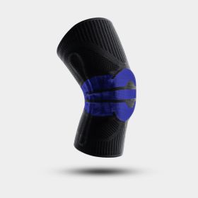 Fitness Running Cycling Patella Knee Silicone Sleeve Protective Gear (Option: L-Black And Purple)