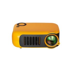 Mini Portable Projector 800 Lumens Eye-Care 1080p LCD 50,000 Hours Lamp Life Home Cinema Video Projector (Option: Yellow-US)