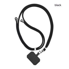 Mobile Phone Lanyard Card Halter (Color: Black)