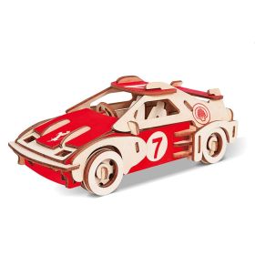 Stall Supply Wooden DIY Assembled Car Simulation Model Children's Educational 3D Three-dimensional Puzzle Blocks Toys (Option: Ferrari HG Laser Version)