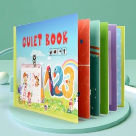 Children's Enlightenment Stickers Quiet Book Kindergarten Busy Book Handmade Material Paste Book Educational Toys (Option: Digital Cognition 5 Pages)