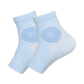 Basketball Riding Anti-sprain Foot Anti-hip Foot Ankle Support Sets (Option: Light Blue M1 Double)