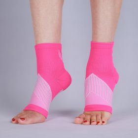 New Sports Ankle Support Anti-ankle Socks (Option: Rose Red XL Code)