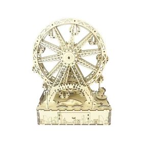 Dynamic Mechanical Wooden Three-dimensional Puzzle Hand-assembled Educational Toys Creative Ornaments (Option: Rotating Ferris Wheel)