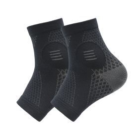 Basketball Riding Anti-sprain Foot Anti-hip Foot Ankle Support Sets (Option: Black M1 Double)