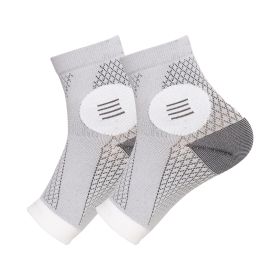 Basketball Riding Anti-sprain Foot Anti-hip Foot Ankle Support Sets (Option: Black And White S1 Double)