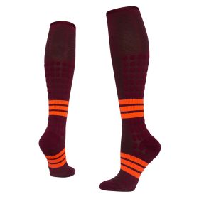 Compression Stockings Exercise Muscle Energy Compression Socks Female (Option: Wine Red-LtoXL)