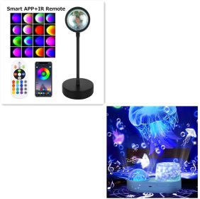 Sunset Projection Lamp Sunset Projector Night Light Wall Decoration Lighting (Option: APP 24KEY Set-USB)