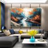 Hand Painted Oil Painting Original Landscape Oil Painting On Canvas Large Textured Wall Art Abstract Nature River Painting Modern Home Decor Bedroom W