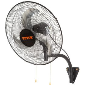 VEVOR Wall Mount Fan, 18 Inch, 3-speed High Velocity Max. 4150 CFM, Waterproof Industrial Wall Fan, Commercial or Residential for Warehouse, Greenhous (Fan Diameter: 18 inch, Shake Head or Not: Yes)