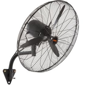 VEVOR Wall Mount Fan, 18 Inch, 3-speed High Velocity Max. 4150 CFM, Waterproof Industrial Wall Fan, Commercial or Residential for Warehouse, Greenhous (Fan Diameter: 30 inch, Shake Head or Not: Yes)