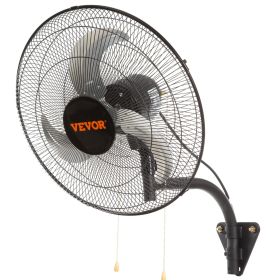 VEVOR Wall Mount Fan, 18 Inch, 3-speed High Velocity Max. 4150 CFM, Waterproof Industrial Wall Fan, Commercial or Residential for Warehouse, Greenhous (Fan Diameter: 20 inch, Shake Head or Not: Yes)