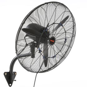 VEVOR Wall Mount Fan, 18 Inch, 3-speed High Velocity Max. 4150 CFM, Waterproof Industrial Wall Fan, Commercial or Residential for Warehouse, Greenhous (Fan Diameter: 24 inch, Shake Head or Not: Yes)