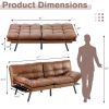 Sweetcrispy Futon Sofa Bed - Sleeper Convertible Futon Couch, Memory Foam Couch Convertible Loveseat for Living Room