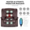 Oversized Recliner Chair Sofa with Massage and Heating