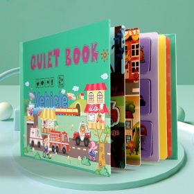 Children's Enlightenment Stickers Quiet Book Kindergarten Busy Book Handmade Material Paste Book Educational Toys (Option: Traffic Cognition 5 Pages)