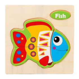 Three-dimensional Cartoon Pattern Puzzle Toy (Option: Fish)