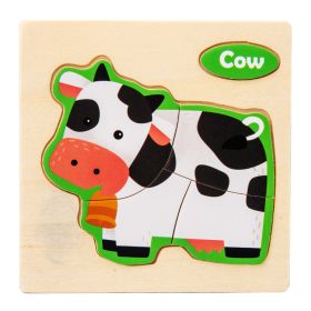 Three-dimensional Cartoon Pattern Puzzle Toy (Option: Cow)